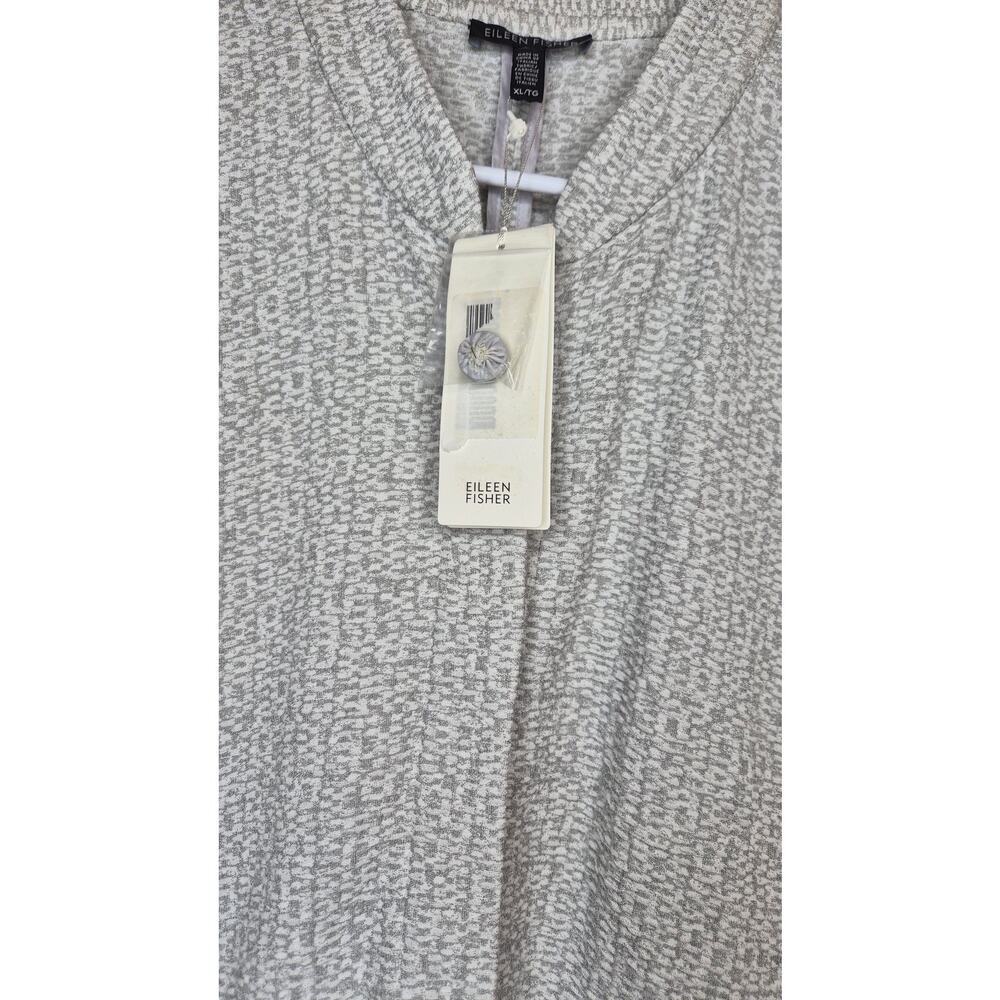Eileen Fisher System Jacket Textural Cotton Tencel Stretch Gray White Size XL - Picture 8 of 9